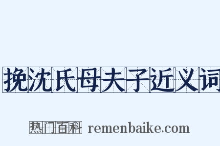 挽沈氏母夫子近义词是什么意思的图片